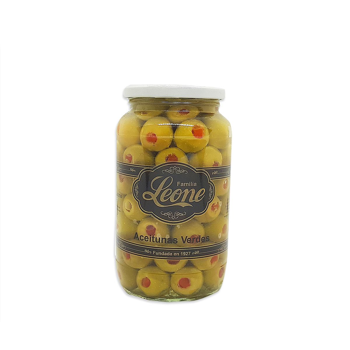 aceitunas verdes rellenas con morrón